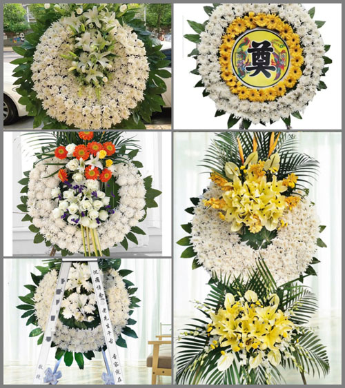 山东莱芜莱城区羊里镇辛兴东北村花圈速递